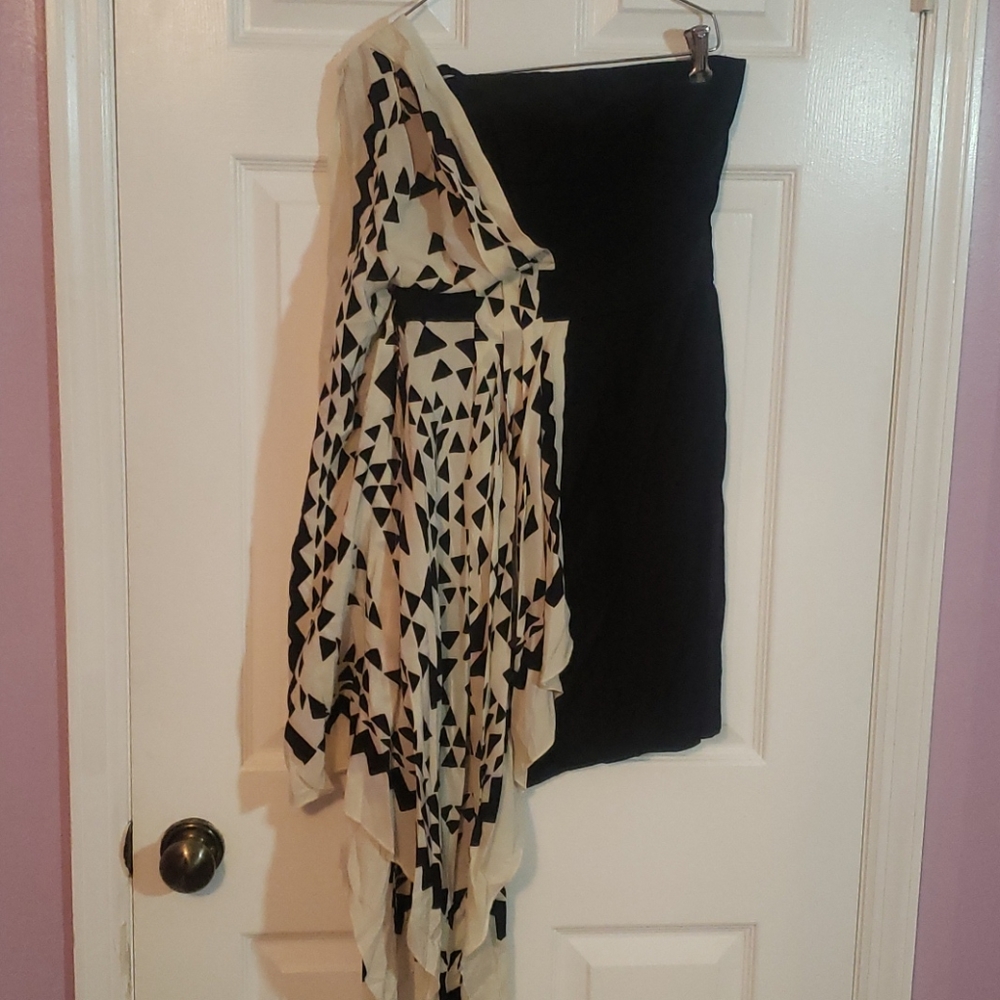 BCBG high fashion silk runway dress